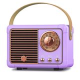 Alto-falante Bluetooth Prunus J-999 Retro Vintage Purple
