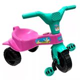 Triciclo Rosa E Verde Infantil Plastico 101 Omotcha