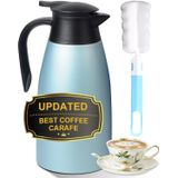 Garrafa Térmica De Café Tgvasz 2.1l/2000ml Em Aço Inoxidável Azul