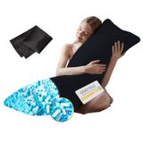 Almofada Corporal De Espuma Viscoelástica Downcool 20x54 Polegadas Com Capa