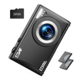 Câmera Digital Hotpeak 4k 64mp Com Cartão De 32gb, 2 Baterias Pretas