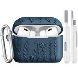 Capa Airspo Airpod Pro De 2ª Geração Em Silicone Azul Meia-noite