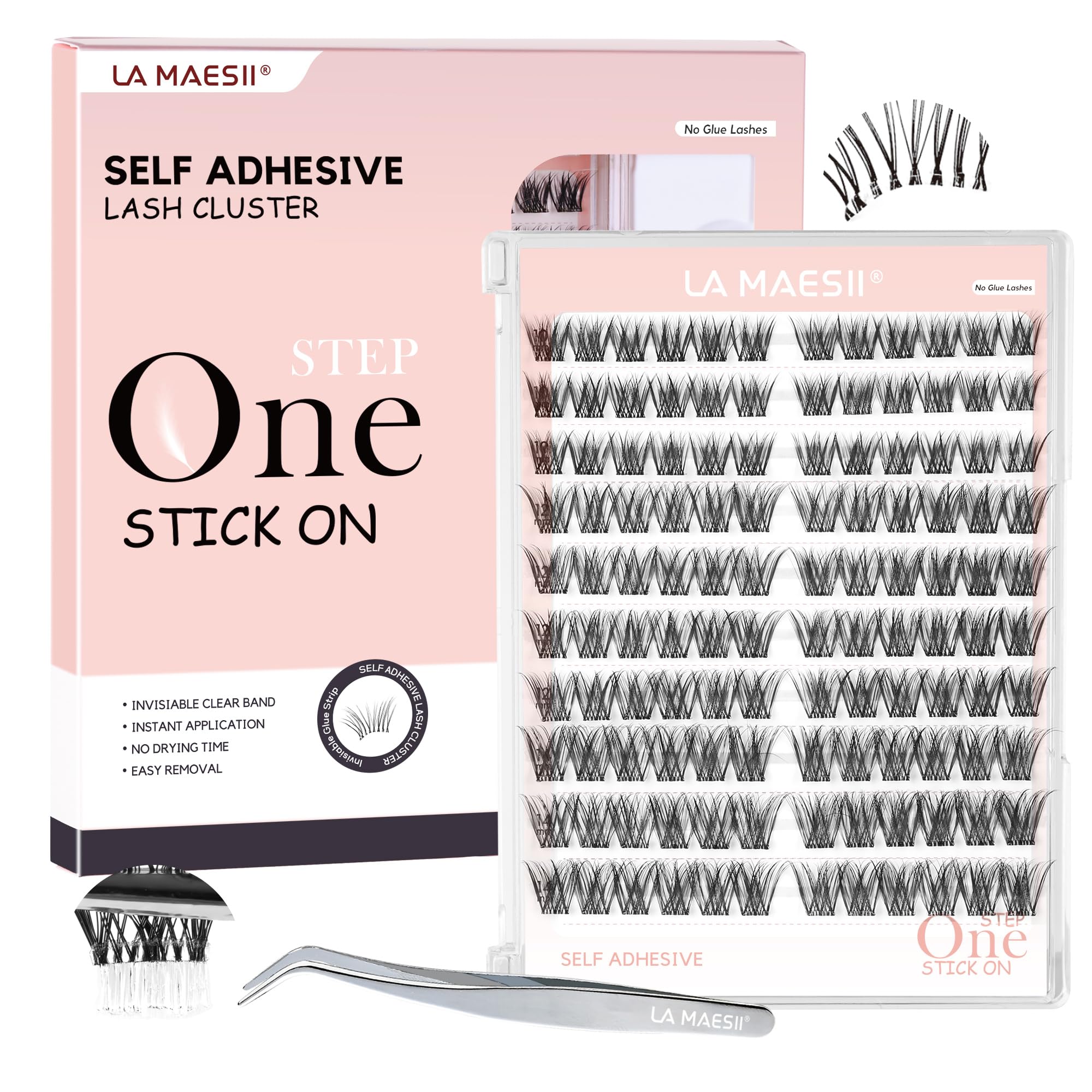 Cílios Autoadesivos La Maesii 120 Unidades De Cílios Transparentes
