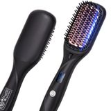 Escova De Alisamento De Cabelo Aquviai 2 Em 1 Ceramic Ionic Black