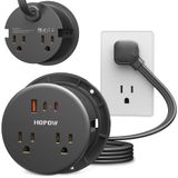 Power Desk Grommet Hopow Embutido 4 Tomadas Ca 3 Portas Usb