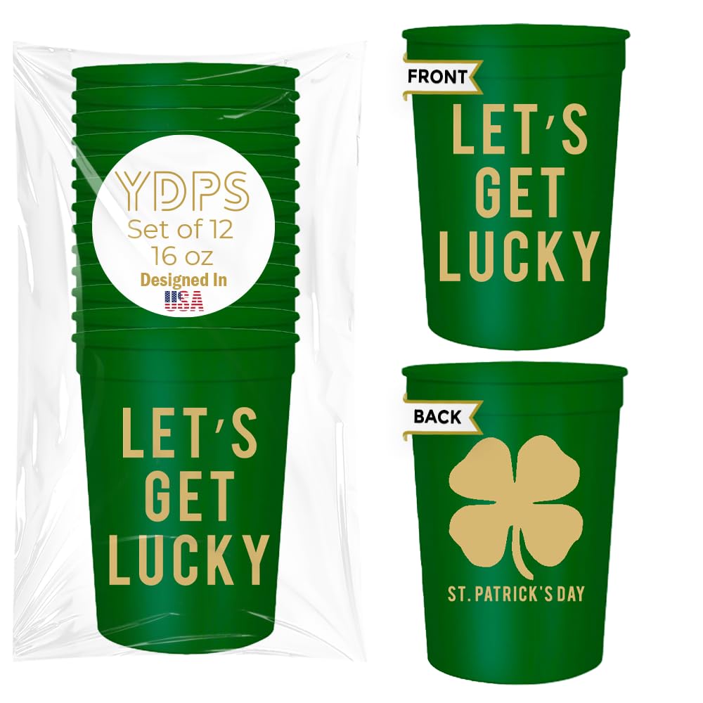 Cups Your Dream Party Shop Let's Get Lucky No Dia De São Patrício