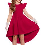 Vestido Arshiner Valentines Para Meninas, Festa Vermelha De 7 A 8 Anos