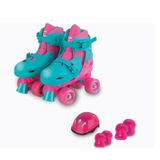 Patins Roller Kit Rosa Com Azul 30-33 - Fenix Pk-01t