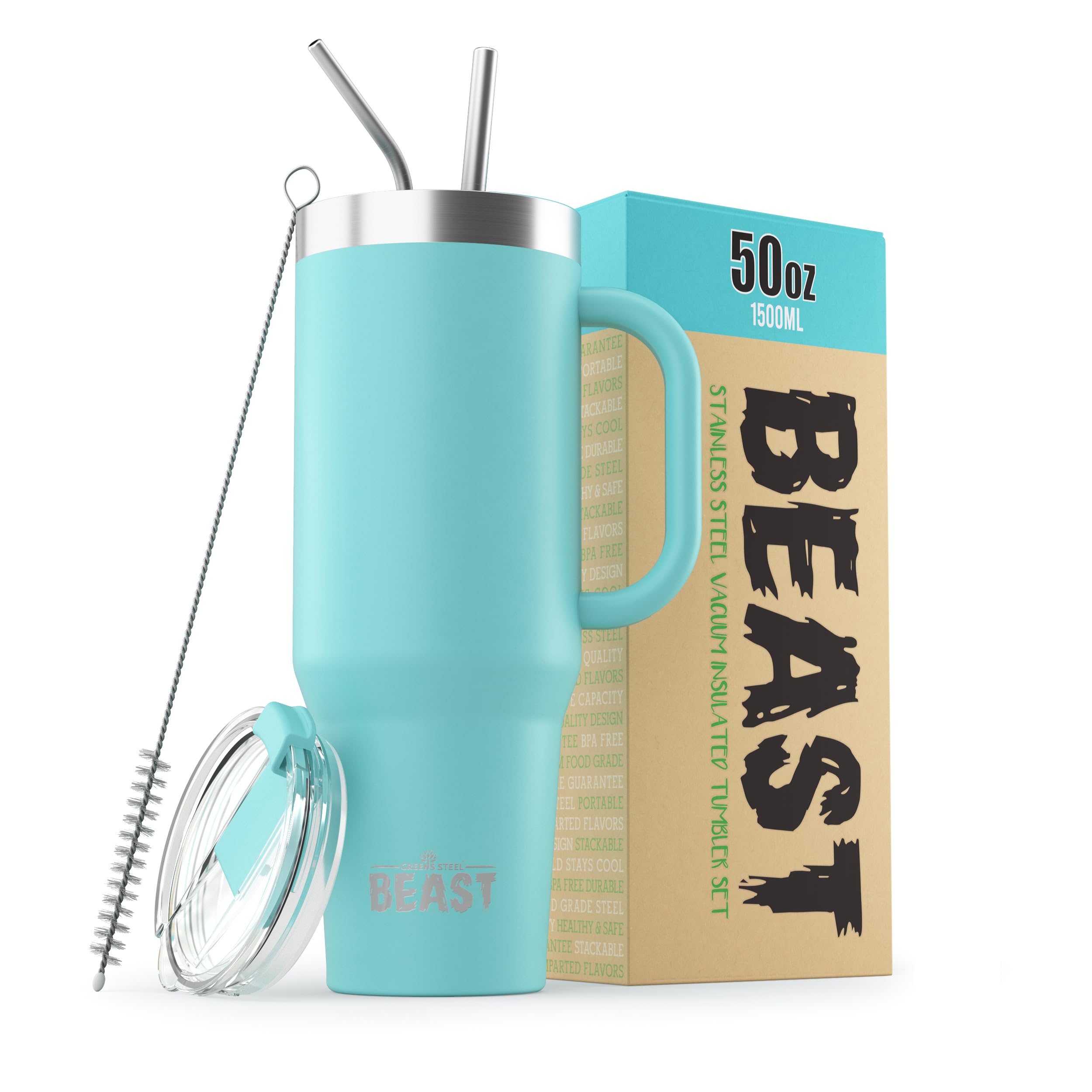 Tumbler Greens Steel Beast 1,5 L/50 Onças De Aço Inoxidável