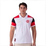 Camisa Flamengo Retro Junior 92 Polo Oficial Escudo Bordado - Branco - P