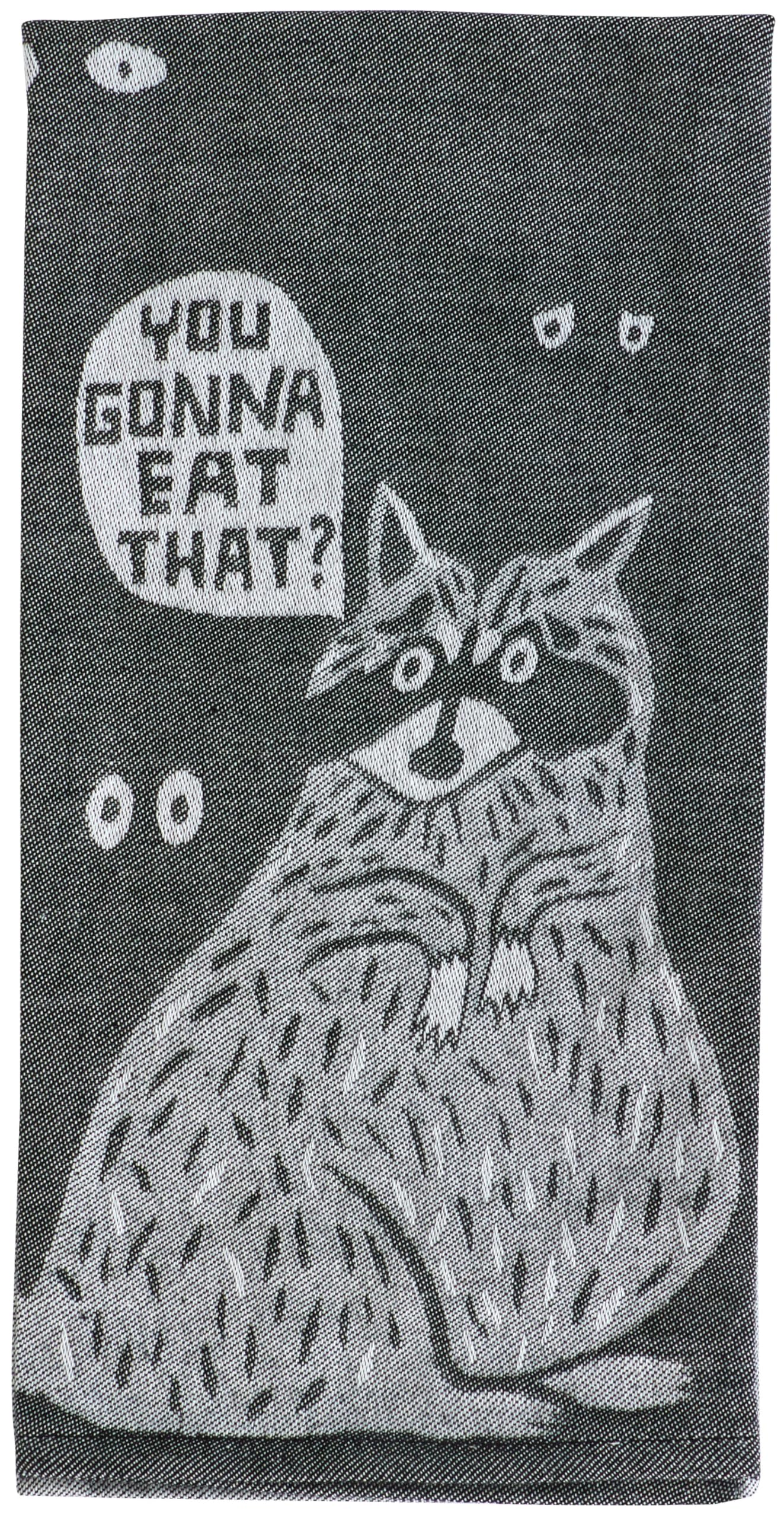 Toalha De Prato Azul Q Você Vai Comer Isso? 100% Algodão 28x21cm