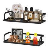 Cesta Suspensa Pusdon Metal Wall, 2 Pacotes, Preta, 32 Cm