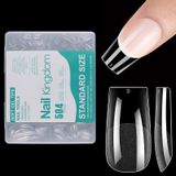 Kit De Pontas De Unhas Falsas Bluezoo Sturdy Soft Gel, 504 Unidades, Transparente
