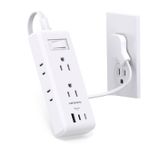 Faixa De Alimentação Hanycony 9 Em 1 Com 6 Tomadas, 3 Portas Usb, Núcleo De 1 Pé