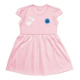 Vestido Cruzeiro Infantil Canelado Rosa Oficial Torcidababy - Rosa - 8