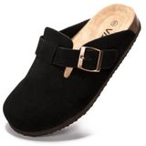 Sandálias Vayfio Potato Suede Clogs Femininas Pretas Tamanho 11