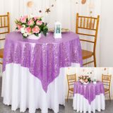 Toalha De Mesa Shinybeauty Lilac Sequin 36x36cm Quadrada 2 Peças