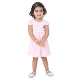Vestido Do Santos Infantil Canelado Rosa Oficial Torcidababy - Rosa - 4