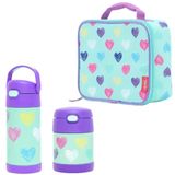Kit Infantil Funtainer Corações Coloridos - Thermos