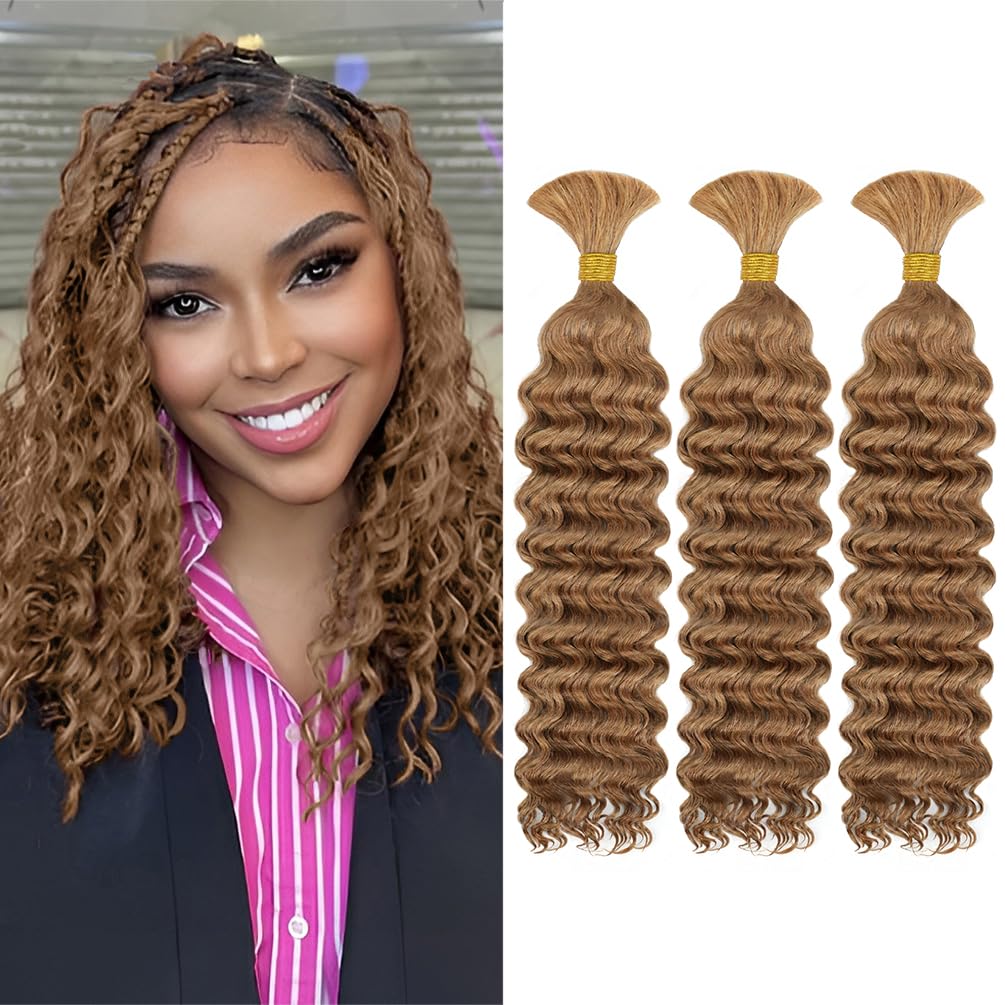 Human Braiding Hair Maxknow Boho Knotless Braids 3x 14" 120g