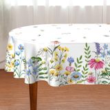 Toalha De Mesa Siilues Spring Wild Flowers 152x213cm Poliéster