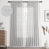 Cortinas Joywell Silver Back Tab Linen 300 Cm H 2 Painéis