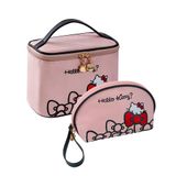 Bolsa De Maquiagem De Viagem Ambealla Com Cubo De Alça Grande, 2 Peças Rosa