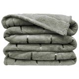 Cobertor Casa Scarpa Veneza Queen Manta Ultrasoft Premium Listrada Extra Macia - Verde Alecrim
