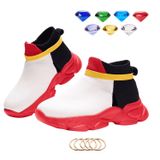 Tênis Loromodo Branco Preto Para Meninos E Meninas, Tênis De Corrida