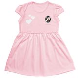Vestido Vasco Da Gama Infantil Rosa Canelado Torcidababy - Rosa - 8