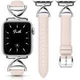 Band Minyee Leather Para Apple Watch 38/40/41/42 Mm Para Mulheres