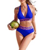 Conjunto De Biquíni Ai&#39;mage Feminino De Cintura Alta Azul Royal