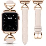 Pulseira De Relógio Minyee Leather Para Apple Watch 42/44/45/46/49 Mm