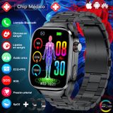 Monitor De Glicose De Pressão Arterial Smartwatch Sacosding 2025