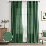 Cortinas Joywell Green Back Tab Linen 300 Cm H 2 Painéis