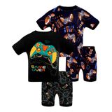 Pijama Daughter Queen Boys Toddler Summer 100% Algodão Orgânico