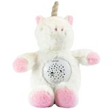 Pelúcia Unicornio Musical E Luz Branco - 4 Funções - Clingo