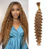 Cabelo Trançado Humano Boopwine Blonde 55g 40cm Deep Wave