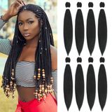 Cabelo Trançado Pré-esticado Firstcyh Hair 20cm 1b Para Mulheres