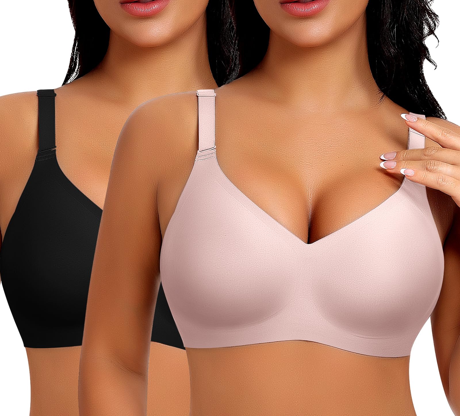 Sutiãs Sinfla V Neck Wireless Para Mulheres Com Cobertura Total
