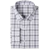 Camisa Social Gianen Wrinkle Free Plaid Gingham Check Masculina Branca