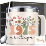 Caneca Isolada Lifecapido Vintage 1975 400ml 50º Aniversário