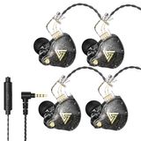 Fones De Ouvido Iem Com Fio Para Jogos Hjx Qkz Ak6 Pro Com Microfone, 2 Peças, Pretos