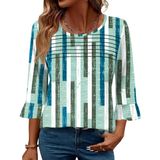 Blusa Túnica Blingfit Com Estampa Floral De Manga 3/4 Para Mulheres S