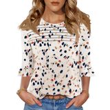 Camiseta Feminina Blingfit De Manga 3/4 Plus Size Plissada De Verão