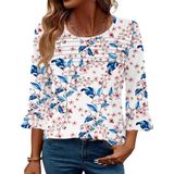 Camiseta Feminina Blingfit Com Estampa Floral De Manga 3/4 S
