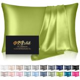 Fronhas De Seda Dkbslik Mulberry Queen Size Verde Oliva