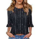 Blusa Túnica Blingfit Elegante De Manga 3/4 Com Estampa Floral Feminina M