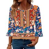 Blusa Túnica Blingfit De Manga 3/4 Feminina Com Estampa De Leopardo L