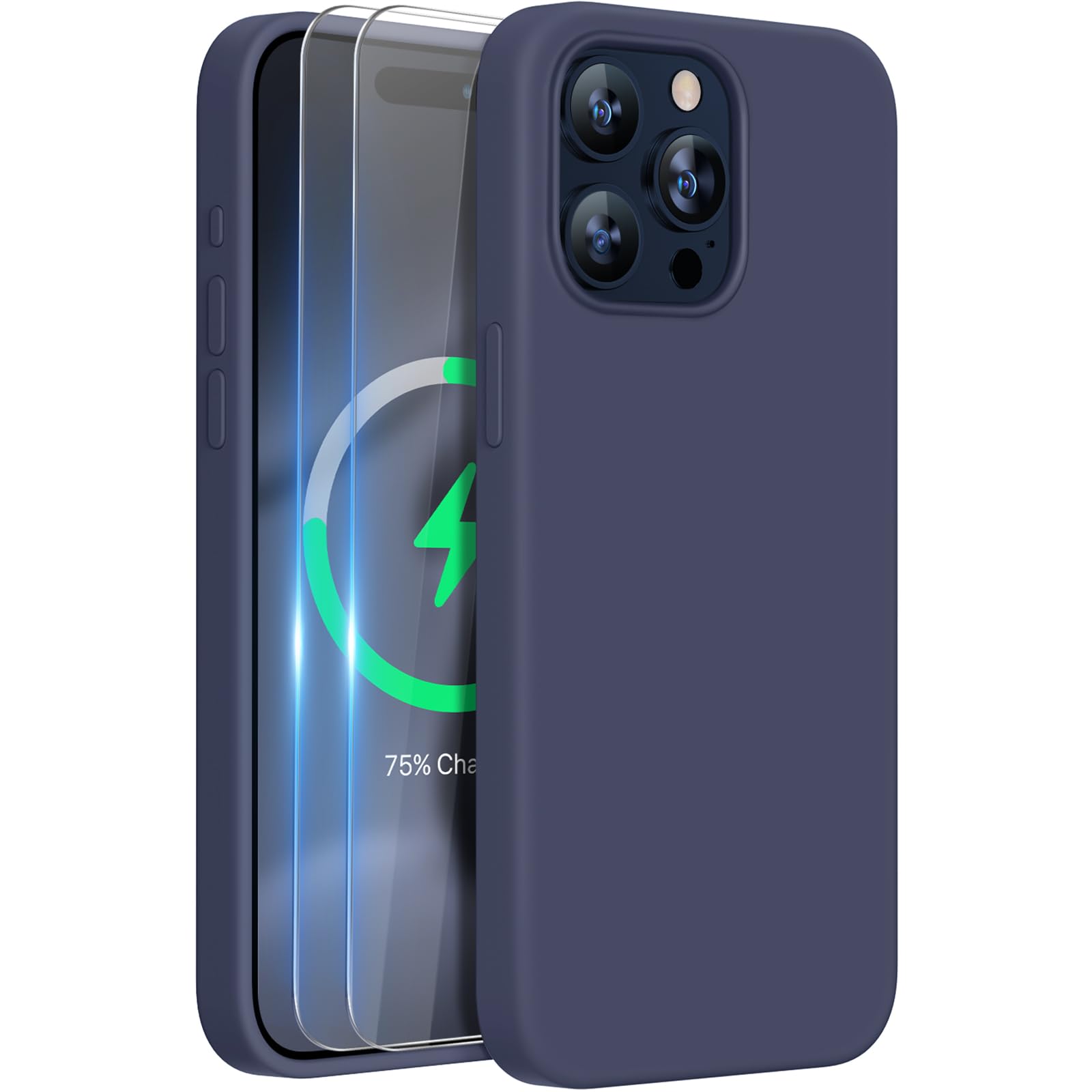 Capa De Telefone Miracase Para Iphone 15 Pro Max Com Protetores De Tela 2x